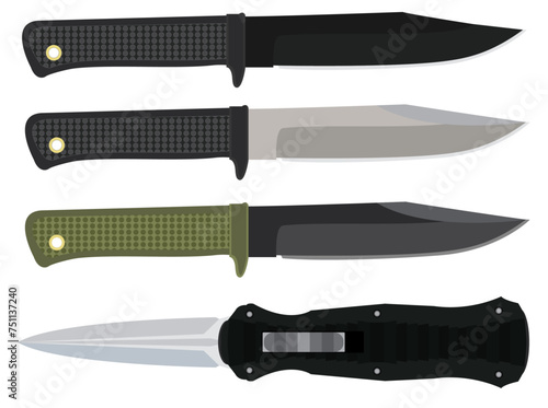 Military Modern Combat Knifes and Blades Models