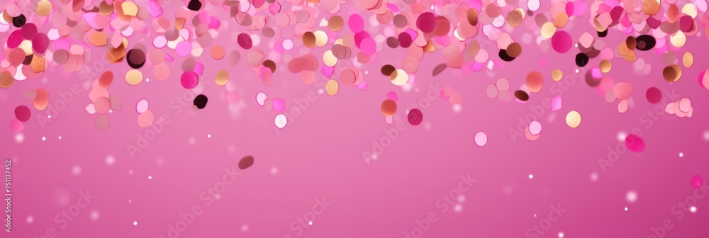 On ping background confetti,banner