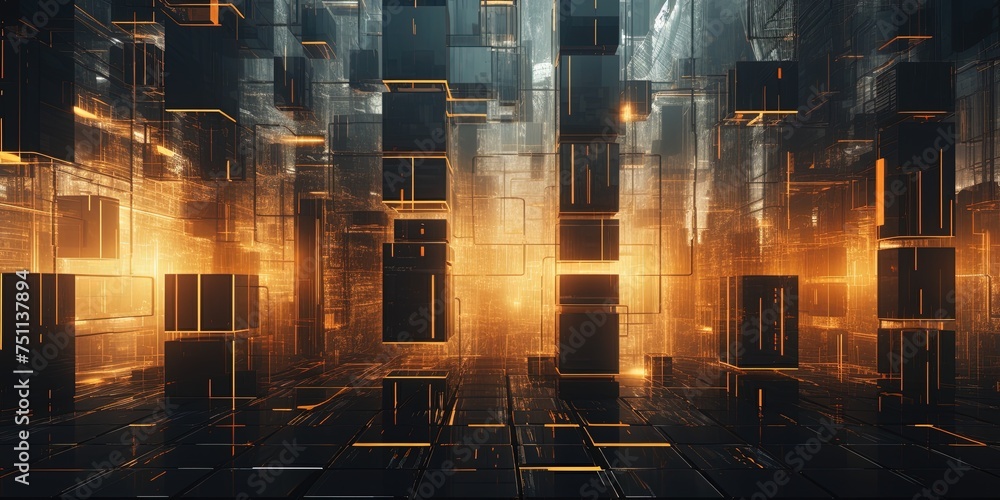 Fototapeta premium Scifi external panels abstract.