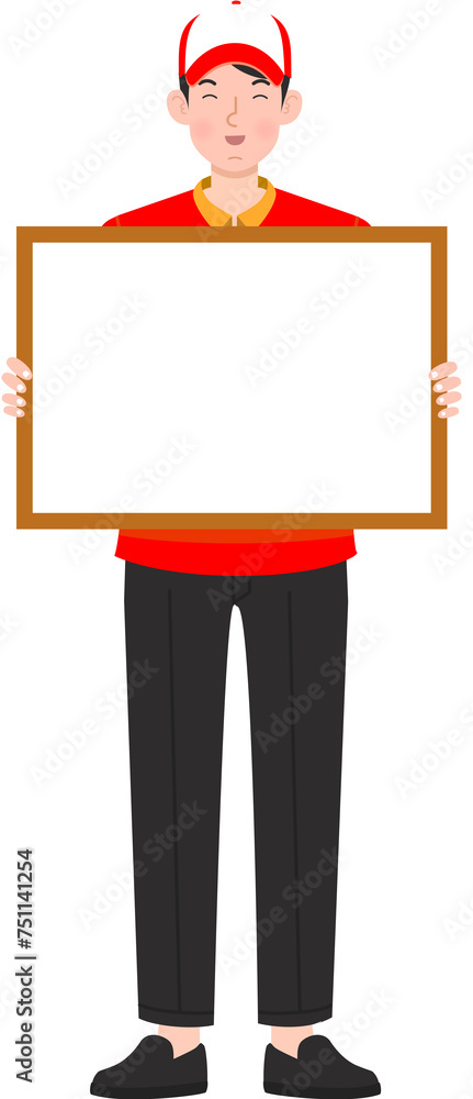 delivery man holding cardboard box delivery man holding cardboard box