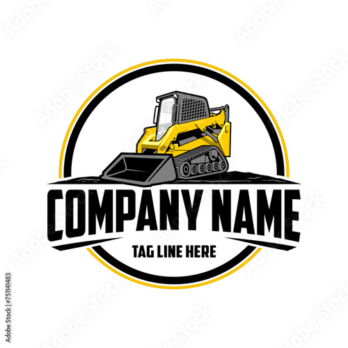 Skid steer loader company  logo vector image