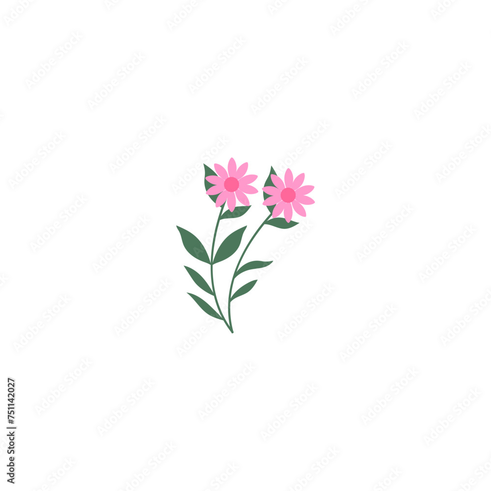 vector element pink flower floral and fauna day pink