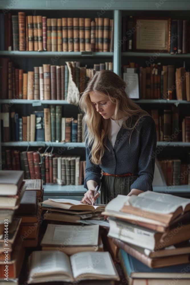Professional Photography of a Personal Assistant Conducting Research And Gathering Information, Generative AI Professional Photography of a Personal Assistant Conducting Research And Gathering Information, Generative AI