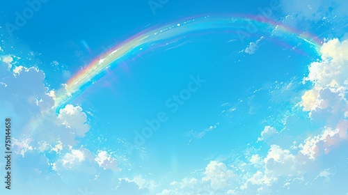 虹がかかった青空、テクスチャー6