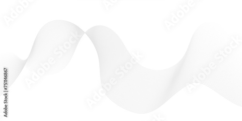 Abstract white blend wave smooth transparent lines and technology background. Modern white flowing wave lines and glowing moving lines. Futuristic technology and sound wave lines background.