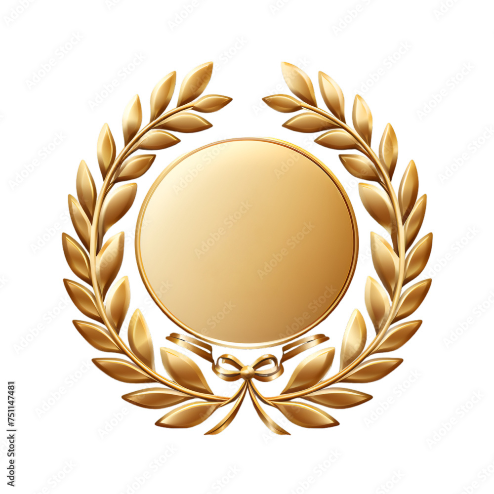 gold circles medal award with ribbon banner gold circles medal award with ribbon banner