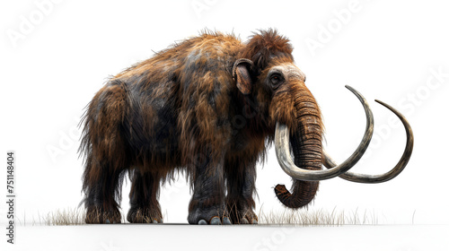 Mammoth isolated on a white background. generative ai