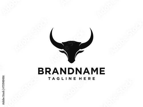 bull logo vector. bull head logo design inspiration