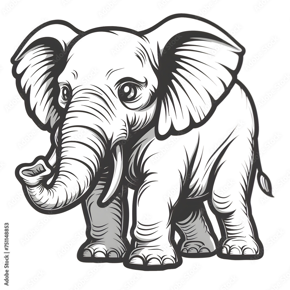 Obraz premium Cool Elephant Clipart
