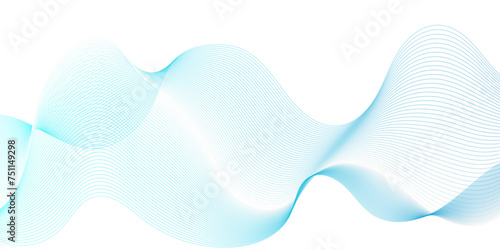 Abstract blue blend digital wave lines and technology background. Minimal carve wavy white and blue flowing wave lines and glowing moving lines. Futuristic technology and sound wave lines background.