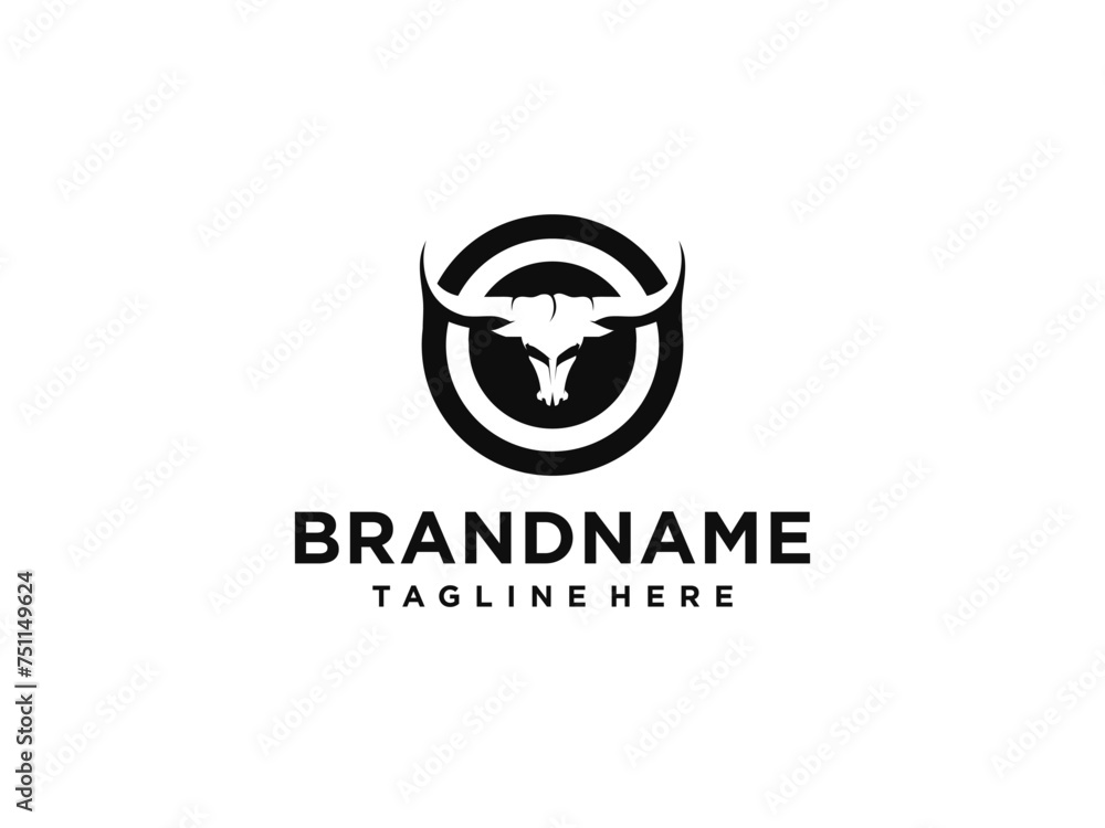 bull logo vector. bull head logo design inspiration