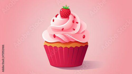 cupcake with pink frosting