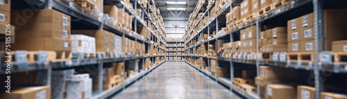 Automated inventory management in home businesses wide shot efficiency focus