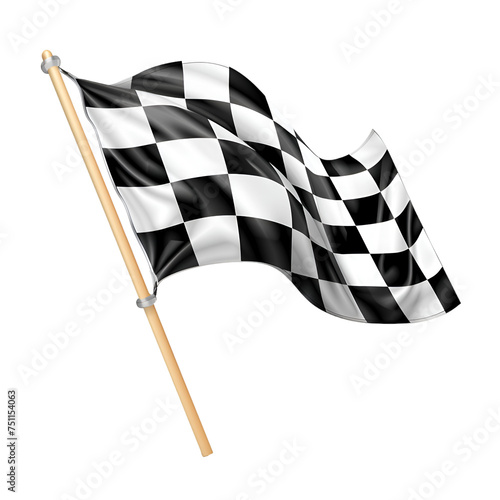 finish flag on transparent background