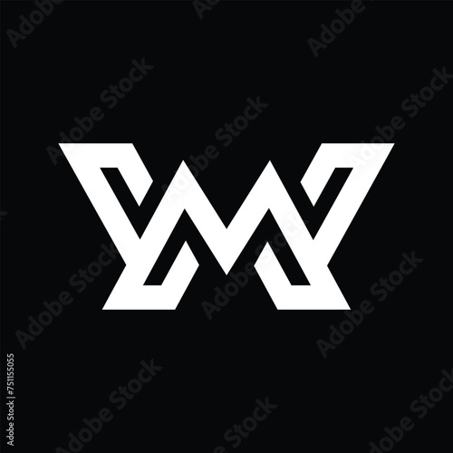 vector letter mw logo