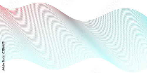 Abstract blue blend digital wave lines and technology background. Minimal carve wavy white and blue flowing wave lines and glowing moving lines. Futuristic technology and sound wave lines background.