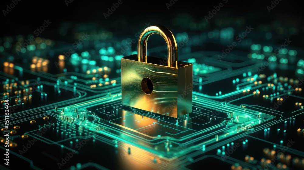 Padlock with keyhole icon in personal data security. Padlock with keyhole icon in personal data security.