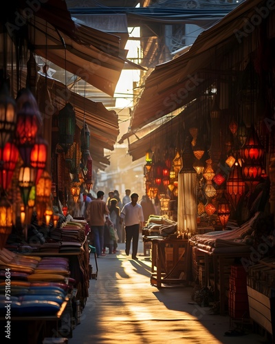 Tourists visiting the Grand Bazaar in Bangkok, Thailand © Iman