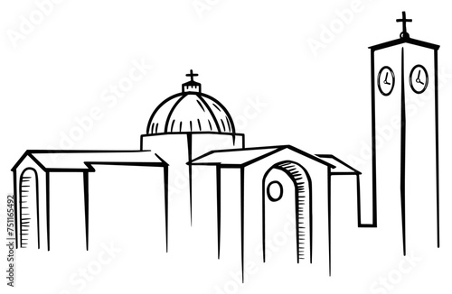 Lines of the Aparecida cathedral. Patroness of Brazil