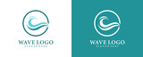 Waves vector design. Water wave icon logo