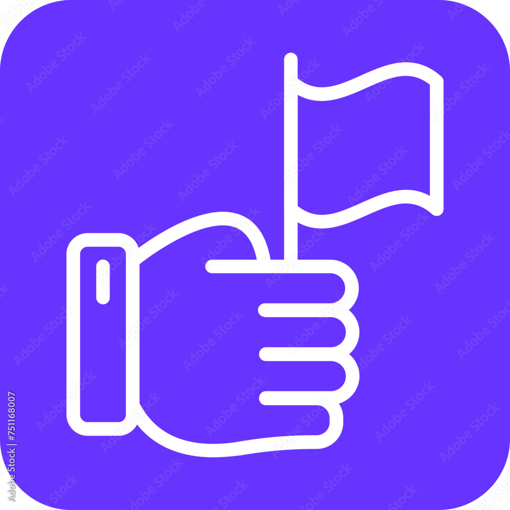 Holding Flag Icon Style Holding Flag Icon Style