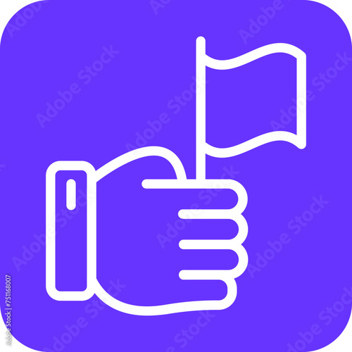 Holding Flag Icon Style