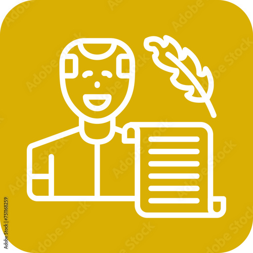 Historian Man Icon Style