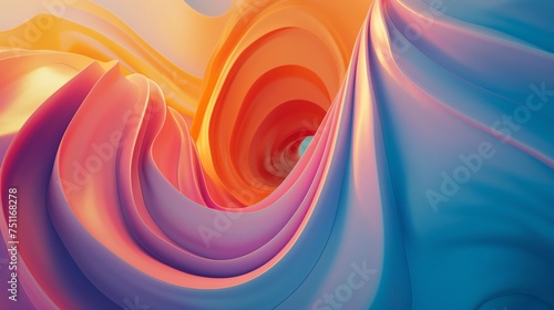 An abstract representation of swirling gradients in jewel tones  creating a visually striking and minimalistic HD background mockup.