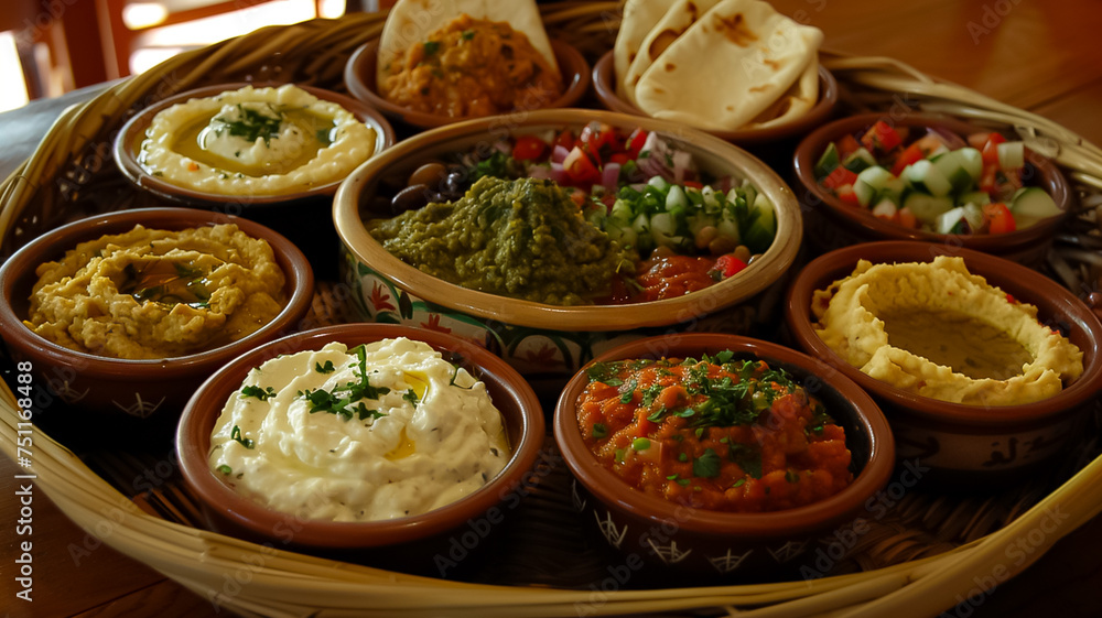 Middle Eastern mezze vibrant platters rich flavors