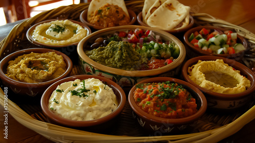 Middle Eastern mezze vibrant platters rich flavors