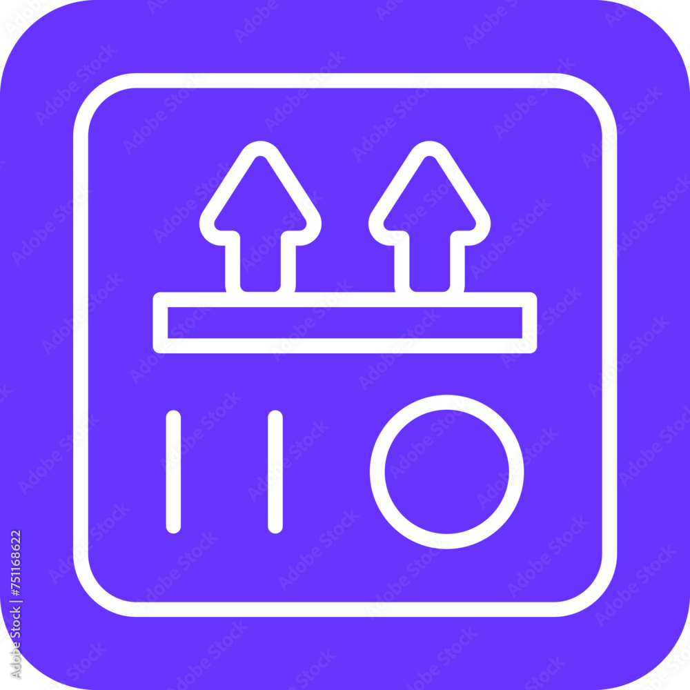 Obraz premium This Side Up Icon Style