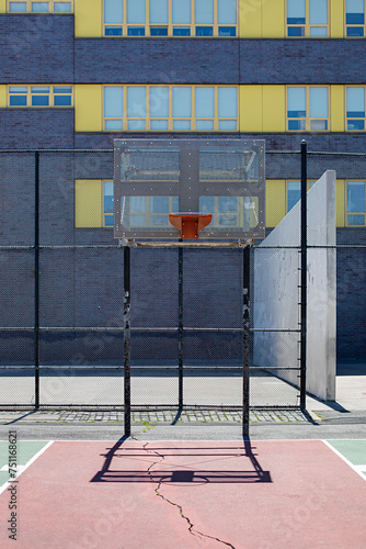 Outdoor Basketball court in Manhattan photo