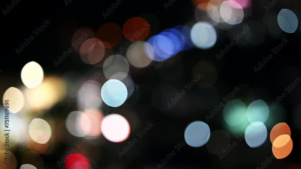 Bokeh of city view at night 4K Bokeh of city view at night 4K