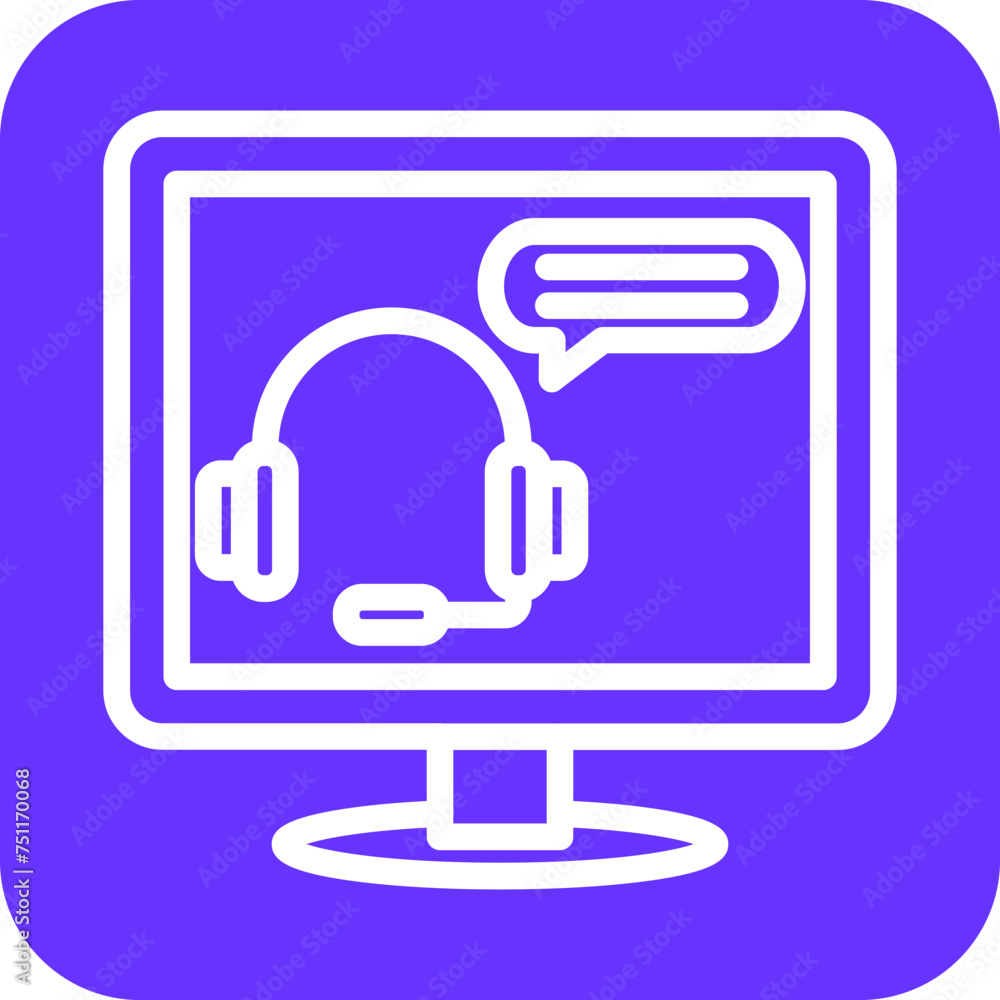 Online Counseling Icon Style Online Counseling Icon Style