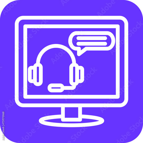 Online Counseling Icon Style