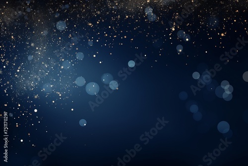 Understated Elegance in an Abstract Dark Blue Background Adorned with Subtle, Shimmering Dots, Generative AI photo