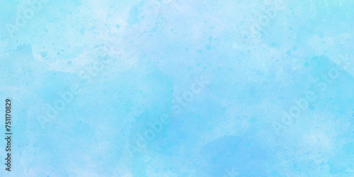 abstract watercolor aged light paint surface wall design background. summer winter day and pattern clouds backdrop blue color bright wallpaper. bright smooth dirty blank retro texture. 