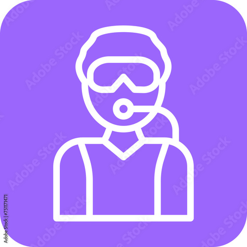 Diver Male Icon Style