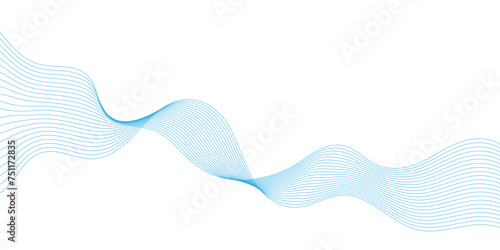 Vector illustration abstract flowing wave lines. Background lines wave abstract stripe design element for technology, science and modern concept