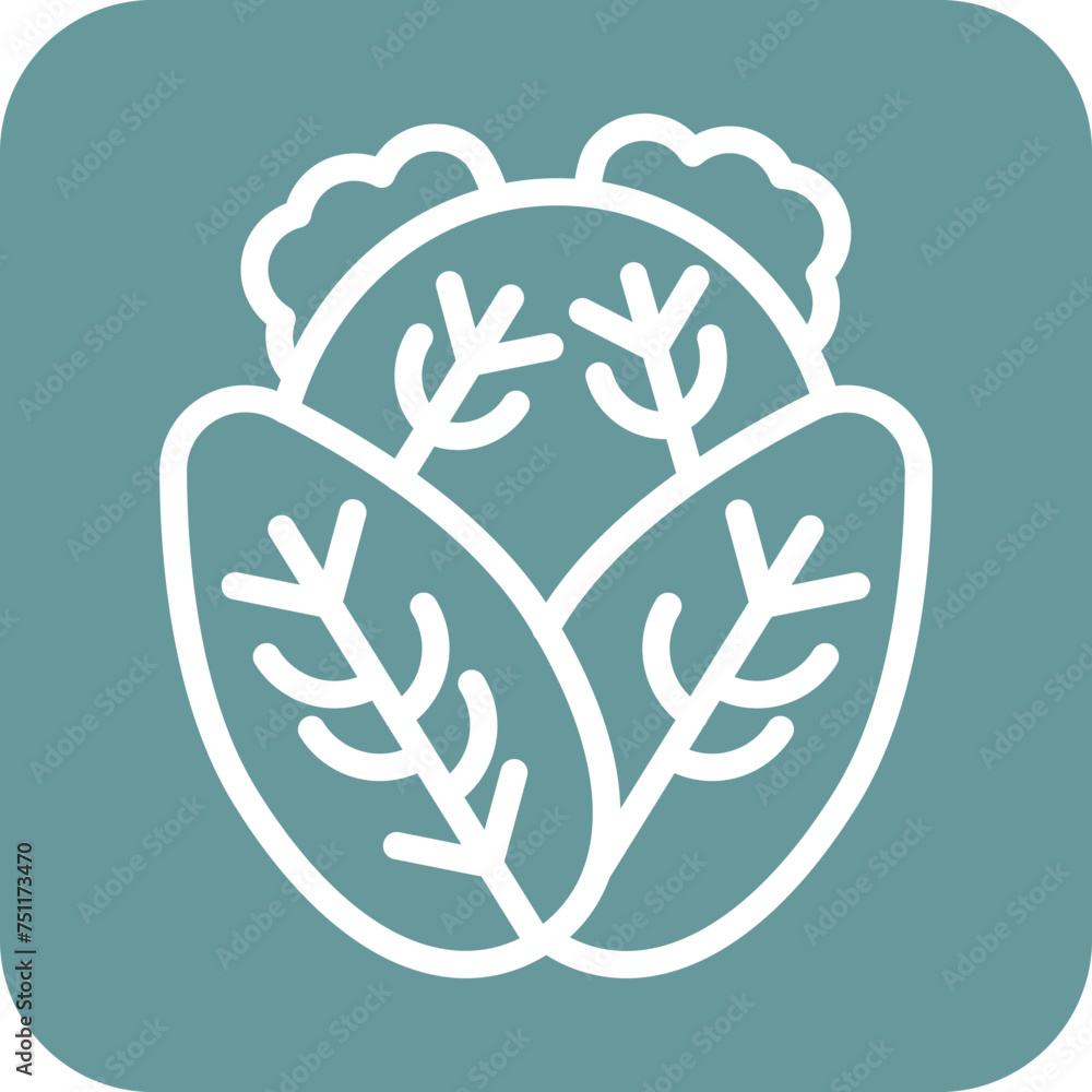 Obraz premium Cabbage Icon Style