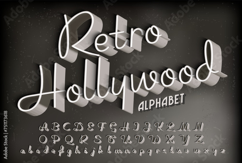 A classic 1940s style script headline in the style of vintage movie and newsreel title screens.
