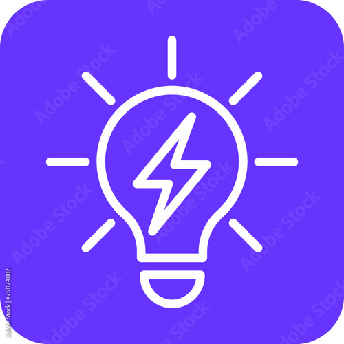 Neon Lamp Icon Style