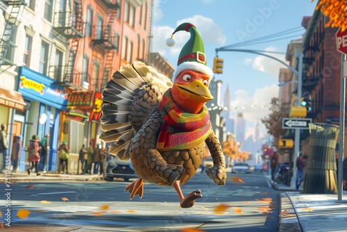 Halloween Turkey A Fowl-Flavored Fiesta Generative AI