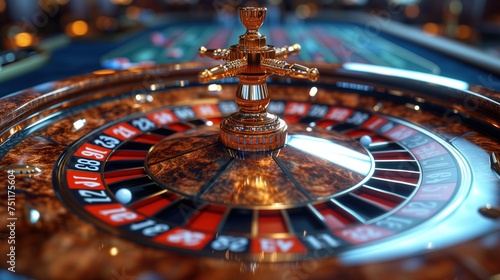 gambling roulette casino closeup