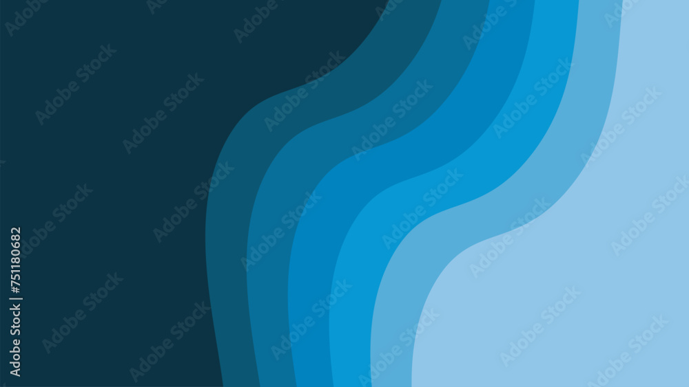 Fototapeta premium Blue paper cut abstract background vector image for backdrop or presentation