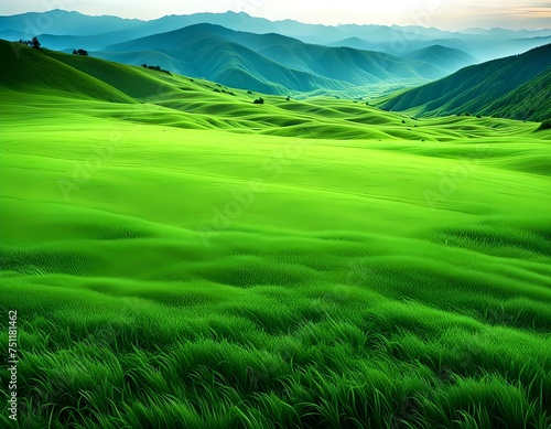 Green field and Mountains © Kot Sarhang