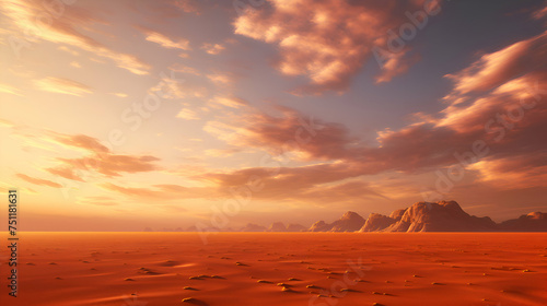 Fantasy alien planet. Mountain and lake. 3d render illustration photo