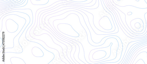 Abstract background with topographic contours map .white wave paper and geographic gradient line abstract background .vector illustration of topographic line contour map design .