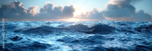 Blur Cool Sea Background On Horizon, HD, Background Wallpaper, Desktop Wallpaper © Moon Art Pic