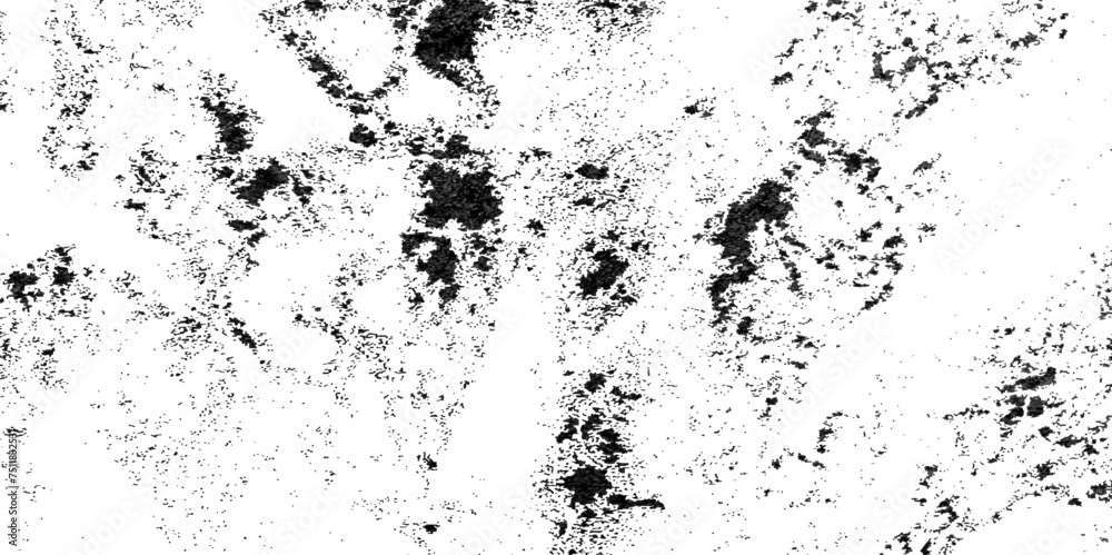 Splat background Grunge wall and black and white Dark noise granules Black damaged distress grainy texture isolated on white background.